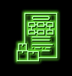 Order Management Neon Glow Icon