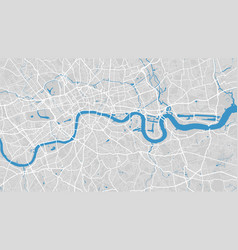 Thames River Map London City England Watercourse