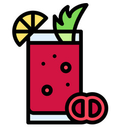 Bloody Mary Cocktail Icon Alcoholic Mixed Drink