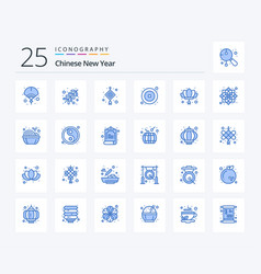 Chinese New Year 25 Blue Color Icon Pack