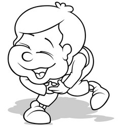 Drawing Of A Laughing Boy