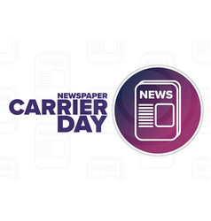 Newspaper Carrier Day Holiday Concept Template