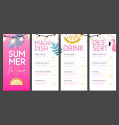 Restaurant Summer Menu Design