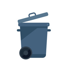 Waste Bin Icon Flat Trash Food