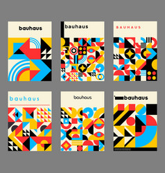 Abstract Geometric Posters With Bauhaus Patterns