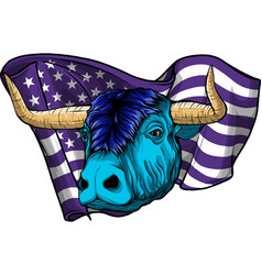 Cow On A Background Of Flag Of The United