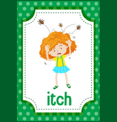 Vocabulary Flashcard With Word Itch