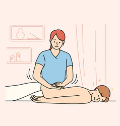 Woman Do Manual Massage For Client