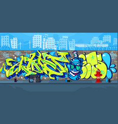 Colorful Outdoor Urban Streetart Graffiti Wall