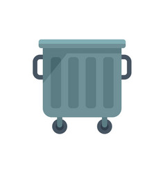 Trash Bin Icon Flat Waste Food