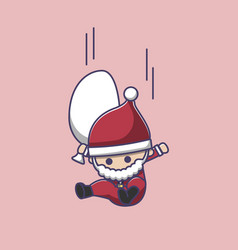 Cute Santa Claus Jumping From Top To Bottom