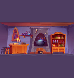 Magic Potions Shop Interior With Furniture