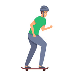 Skateboarding Extreme Protection Icon Cartoon