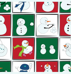 Snowman Zoom Call Seamless Repeat