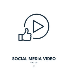 Social Media Video Icon Multimedia Player