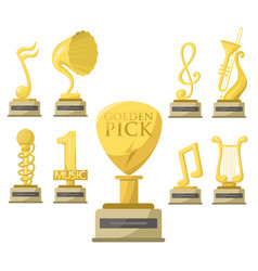 Gold Rock Star Trophy Music Notes Best