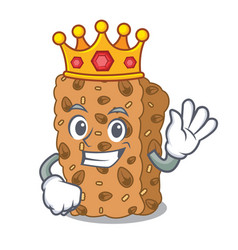 King Granola Bar Mascot Cartoon