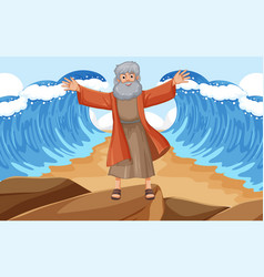 Moses Parting The Sea A Cartoon