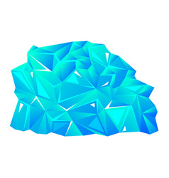 Blue Low Poly Geode Crystal Design Abstract