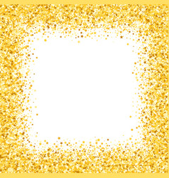 Border with shimmer stars gold sparkle golden Vector Image