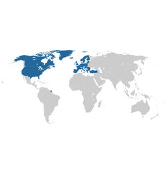 North Atlantic Organization Member States On Map