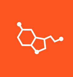 Serotonin Molecule Icon Hormone Of Good Mood