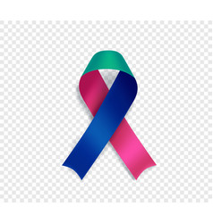 Thyroid Cancer Awareness Symbol Teal Pink