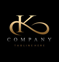 Golden Luxury Letter K Logo Design