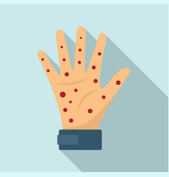 Hand Measles Icon Flat Style