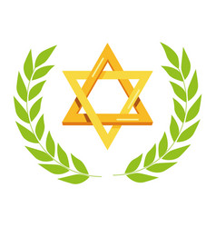 Jewish David Star Emblem