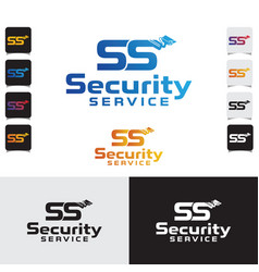 Ss Letter With Shield Cctv Camera Security Service