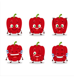 Cartoon Character Red Pepper With Smile Expression