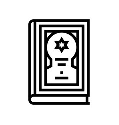 Jewish Prayer Book Siddur Line Icon