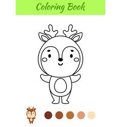 Coloring Page Happy Deer Book For Kids