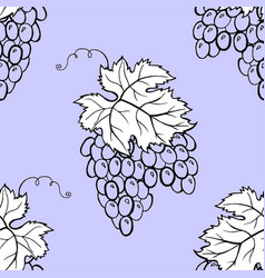 Floral Grape Seamless Pattern Hand Draw