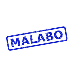 Malabo Seal With Grunge Surface And Rounded