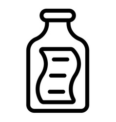 Ocean Message Bottle Icon Outline Marine