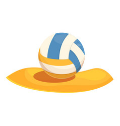 Volleyball Ball On Sand Icon Cartoon Beach