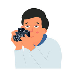 A Man Taking Photo Using Camera