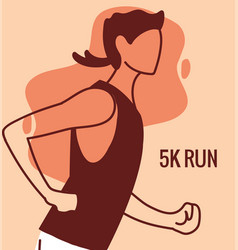 Man Avatar Running And 5 K Run Design