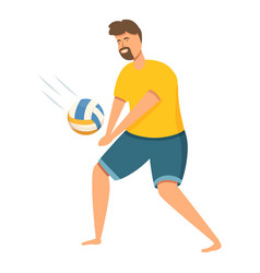 Amateur Volleyball Player Icon Cartoon