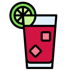 Cape Codder Cocktail Icon Alcoholic Mixed Drink