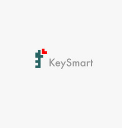 Creative Geometric Mosaic Tetris Logo Key