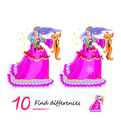 Find 10 Differences Of Fairy Princess