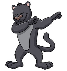 Dabbing Black Panther Cartoon Clip Art