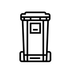 Green Bin Waste Sorting Line Icon