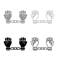 Handcuffed Hands Chained Human Arms Prisoner