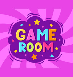 Kids Game Room Poster Cartoon Children Playroom