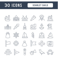 Line Icons Scarlet Sails