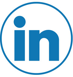 Linkedin Design Icon Logo Sign Blue Symbol